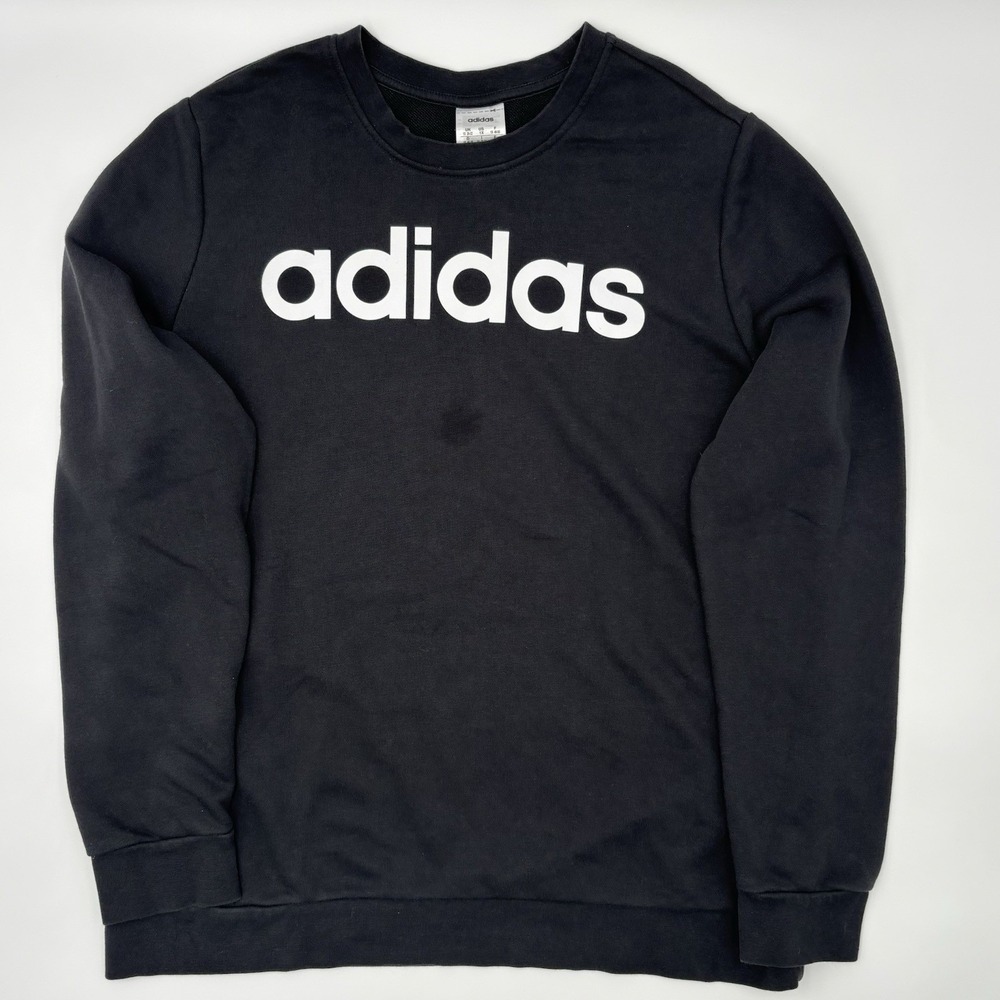 Adidas Men's 1X Black Linear Logo Sweatshirt Pullover‎ Flaw 1XL Gym Work